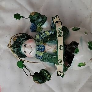 Lucky Irish Snowman Ornament